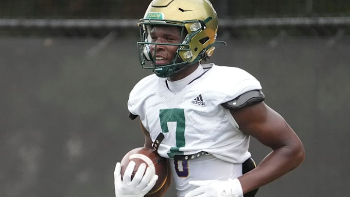 Knoxville Catholic's Tyreek King during football practice on August 4, 2025, Knoxville, Tennessee.