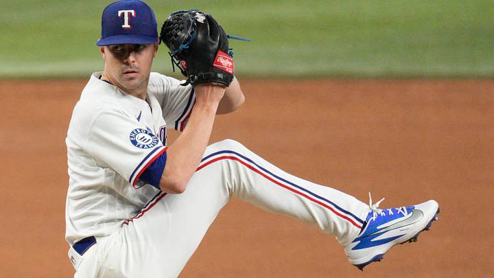 Texas Rangers pitcher MacKenzie Gore. Texas Rangers pitcher MacKenzie Gore.