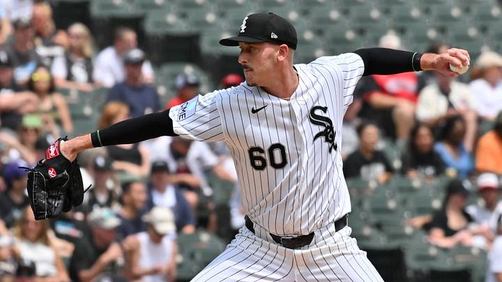 Jul 11, 2026; Chicago, Illinois, USA; Chicago White Sox pitcher Bryan Hudson (60) pitches against the Athletics during the first inning at Rate Field. Mandatory Credit: Patrick Gorski-Imagn Images