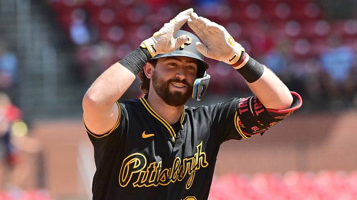 Aug 30, 2026; St. Louis, Missouri, USA; Pittsburgh Pirates shortstop Jared Triolo (19) celebrates his fifth inning solo home run against the St. Louis Cardinals as he rounds second base at Busch Stadium. Mandatory Credit: Tim Vizer-Imagn Images Aug 30, 2026; St. Louis, Missouri, USA; Pittsburgh Pirates shortstop Jared Triolo (19) celebrates his fifth inning solo home run against the St. Louis Cardinals as he rounds second base at Busch Stadium. Mandatory Credit: Tim Vizer-Imagn Images