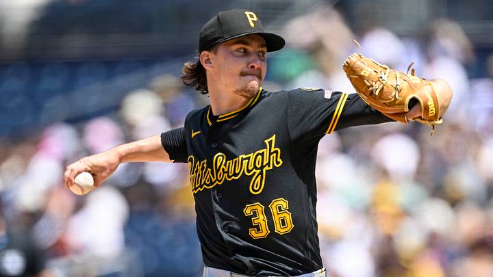 Aug 26, 2026; San Diego, California, USA; Pittsburgh Pirates pitcher Bubba Chandler (36) delivers during the first inning against the San Diego Padres at Petco Park. Mandatory Credit: Denis Poroy-Imagn Images Aug 26, 2026; San Diego, California, USA; Pittsburgh Pirates pitcher Bubba Chandler (36) delivers during the first inning against the San Diego Padres at Petco Park. Mandatory Credit: Denis Poroy-Imagn Images
