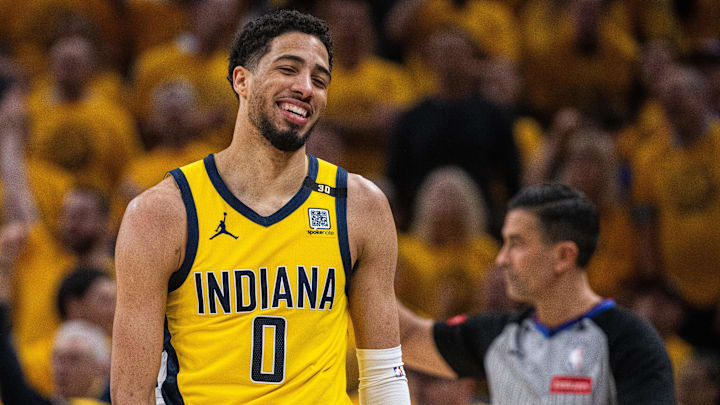 Indiana Pacers point guard Tyrese Haliburton (0).