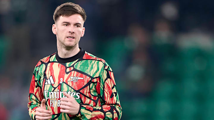 Sporting Clube de Portugal v Arsenal FC - UEFA Champions League 2024 25 League Phase MD5 Kieran Tierney of Arsenal FC warms up before the UEFA Champions League match between Sporting CP and Arsenal FC at Jose Alvalade Stadium on November 26, 2024. Lisbon, Portugal. Sporting Clube de Portugal v Arsenal FC - UEFA Champions League 2024 25 League Phase MD5 Kieran Tierney of Arsenal FC warms up before the UEFA Champions League match between Sporting CP and Arsenal FC at Jose Alvalade Stadium on November 26, 2024. Lisbon, Portugal.