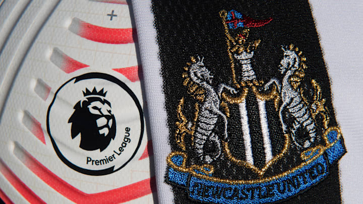 The Official Nike Premier League Match Ball with the Newcastle United Badge