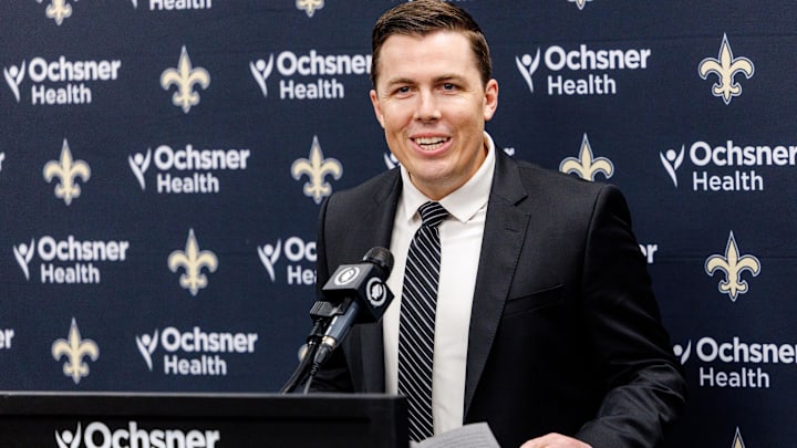 New Orleans Saints introduce Kellen Moore as the head coach and he addresses the media at Ochsner Sports Performance Center.