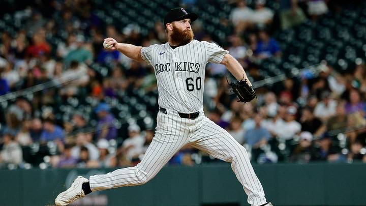 Jun 30, 2026; Denver, Colorado, USA; Colorado Rockies relief pitcher John Brebbia (60) pitches in the seventh inning against the Miami Marlins at Coors Field. Mandatory Credit: Isaiah J. Downing-Imagn Images Jun 30, 2026; Denver, Colorado, USA; Colorado Rockies relief pitcher John Brebbia (60) pitches in the seventh inning against the Miami Marlins at Coors Field. Mandatory Credit: Isaiah J. Downing-Imagn Images