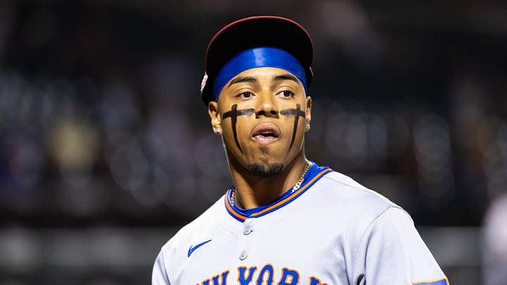 Nov 9, 2025; Mesa, AZ, USA; New York Mets catcher Chris Suero during the Arizona Fall League Fall Stars Game at Sloan Park. Mandatory Credit: Mark J. Rebilas-Imagn Images Nov 9, 2025; Mesa, AZ, USA; New York Mets catcher Chris Suero during the Arizona Fall League Fall Stars Game at Sloan Park. Mandatory Credit: Mark J. Rebilas-Imagn Images