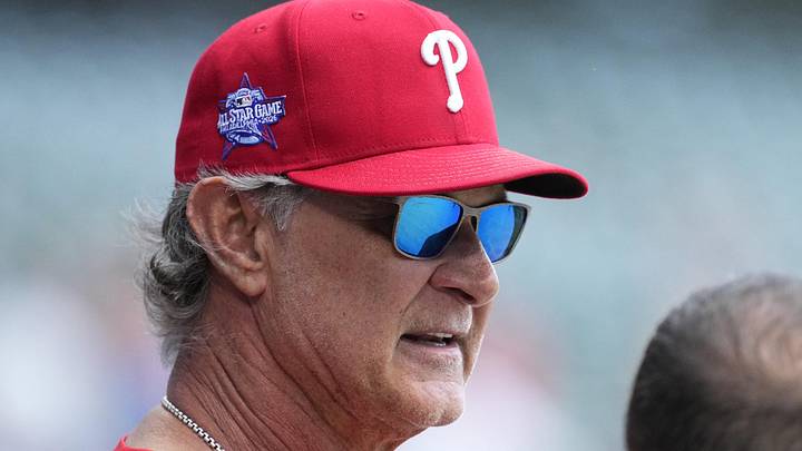 Jun 12, 2026; Milwaukee, Wisconsin, USA; Philadelphia Phillies interim manager Don Mattingly (8) before a game against the Milwaukee Brewers at American Family Field. Jun 12, 2026; Milwaukee, Wisconsin, USA; Philadelphia Phillies interim manager Don Mattingly (8) before a game against the Milwaukee Brewers at American Family Field.