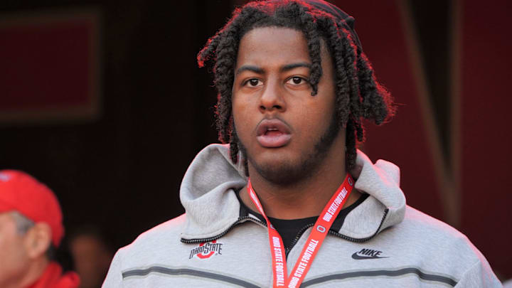 Nebraska football Recruit Jordan Seaton visits Ohio Stadium during the Ohio State, Michigan game.