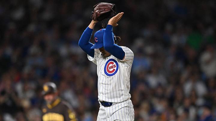 Jun 29, 2026; Chicago, Illinois, USA; Chicago Cubs pitcher Shota Imanaga (18) celebrates after ending the top of the sixth inning against the San Diego Padres at Wrigley Field. Mandatory Credit: Patrick Gorski-Imagn Images Jun 29, 2026; Chicago, Illinois, USA; Chicago Cubs pitcher Shota Imanaga (18) celebrates after ending the top of the sixth inning against the San Diego Padres at Wrigley Field. Mandatory Credit: Patrick Gorski-Imagn Images