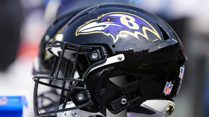 Aug 24, 2024; Green Bay, Wisconsin, USA; General view of a Baltimore Ravens helmet prior to the game against the Green Bay Packers at Lambeau Field. Mandatory Credit: Jeff Hanisch-Imagn Images Aug 24, 2024; Green Bay, Wisconsin, USA; General view of a Baltimore Ravens helmet prior to the game against the Green Bay Packers at Lambeau Field. Mandatory Credit: Jeff Hanisch-Imagn Images