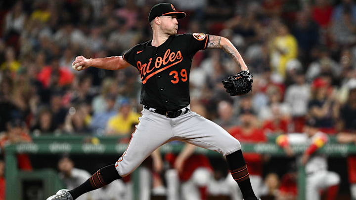 Sep 8, 2023; Boston, Massachusetts, USA; Baltimore Orioles starting pitcher Kyle Bradish (39)