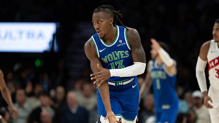 Oct 25, 2026; Minneapolis, Minnesota, USA; Minnesota Timberwolves guard Ayo Dosunmu (13) celebrates. Mandatory Credit: Jesse Johnson-Imagn Images Oct 25, 2026; Minneapolis, Minnesota, USA; Minnesota Timberwolves guard Ayo Dosunmu (13) celebrates. Mandatory Credit: Jesse Johnson-Imagn Images