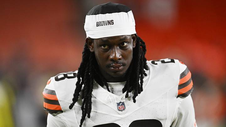 Aug 27, 2026; Cleveland, Ohio, USA; Cleveland Browns safety Emmanuel McNeil-Warren (28) at Huntington Bank Field. Mandatory Credit: Ken Blaze-Imagn Images