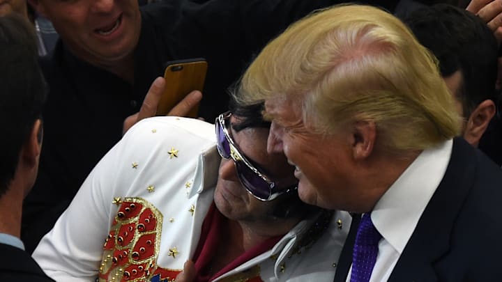 Donald Trump Holds Campaign Rally In Las Vegas, Day Ahead Of State's GOP Caucus