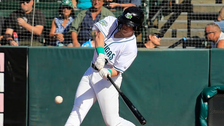 Outfielder (13)  Ethan O'Donnell makes a home run