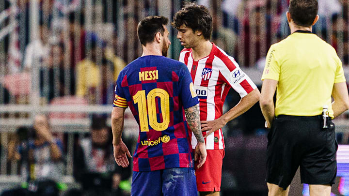 Joao Felix y Lionel Messi