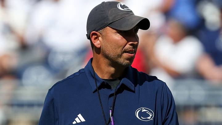 Penn State Nittany Lions head coach Matt Campbell walks on the field before the game vs. the Marshall Thundering Herd at Beaver Stadium. Penn State Nittany Lions head coach Matt Campbell walks on the field before the game vs. the Marshall Thundering Herd at Beaver Stadium.
