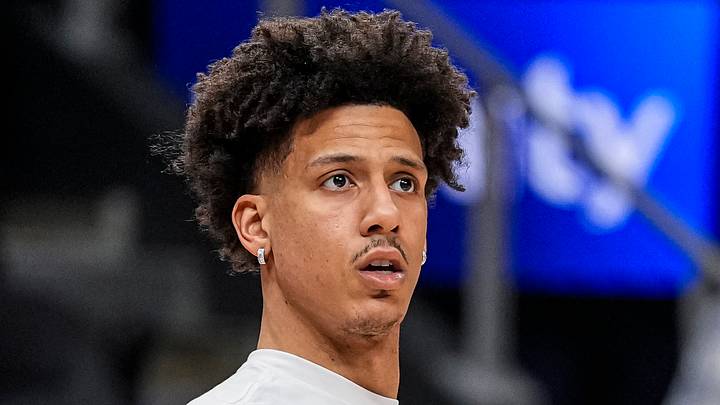 Atlanta Hawks forward Jalen Johnson (1) against the Cleveland Cavaliers at State Farm Arena on April 10, 2026.