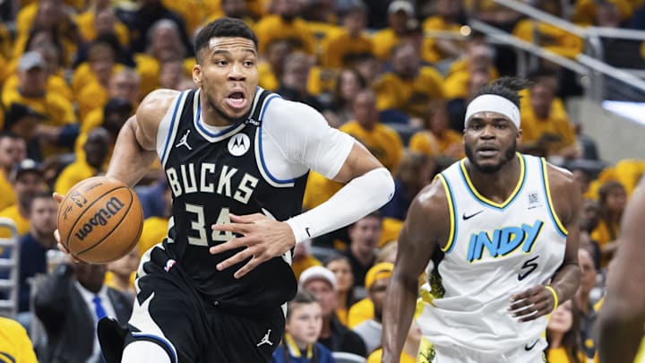 Milwaukee Bucks forward Giannis Antetokounmpo is an elite prop target in Game 3. 