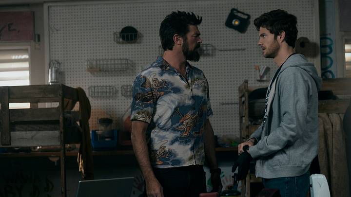 Karl Urban (Billy Butcher), Jack Quaid (Hughie Campbell) - Credit: Jasper Savage/Prime Karl Urban (Billy Butcher), Jack Quaid (Hughie Campbell) - Credit: Jasper Savage/Prime