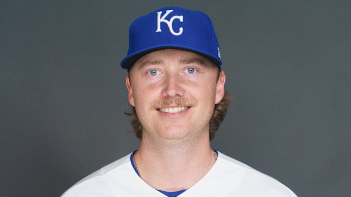 Feb 19, 2026; Surprise, AZ, USA; Kansas City Royals pitcher Nick Mears (31) poses for a photo for MLB media day at Surprise Stadium. Mandatory Credit: Allan Henry-Imagn Images Feb 19, 2026; Surprise, AZ, USA; Kansas City Royals pitcher Nick Mears (31) poses for a photo for MLB media day at Surprise Stadium. Mandatory Credit: Allan Henry-Imagn Images