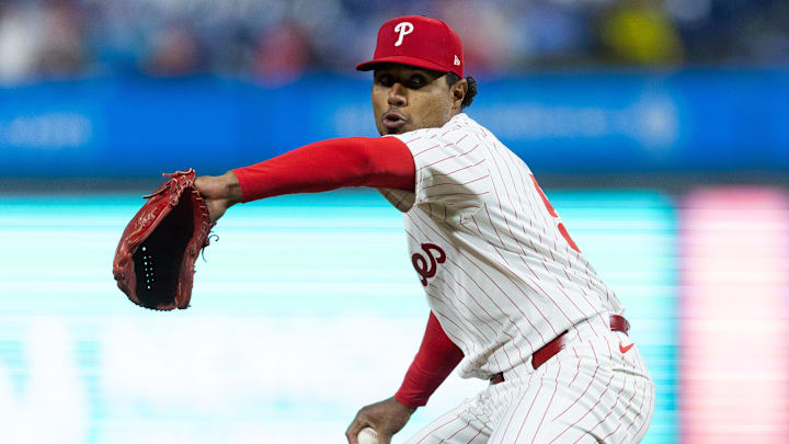 Apr 2, 2024; Philadelphia, Pennsylvania, USA; Philadelphia Phillies relief pitcher Ricardo Pinto
