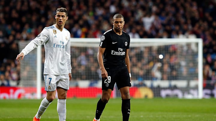 Cristiano Ronaldo (Real Madrid) and Kylian Mbappe (Paris... Cristiano Ronaldo (Real Madrid) and Kylian Mbappe (Paris...