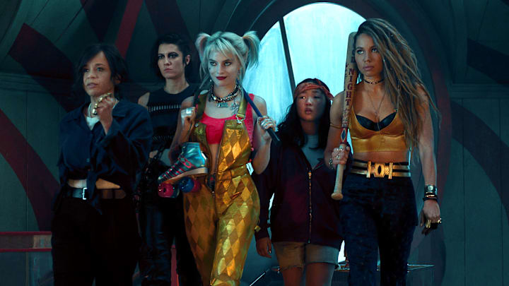 (L-r) ROSIE PEREZ as Renee Montoya, MARY ELIZABETH WINSTEAD as Huntress, MARGOT ROBBIE as Harley Quinn, ELLA JAY BASCO as Cassandra Cain and JURNEE SMOLLETT-BELL as Black Canary in Warner Bros. Pictures’ “BIRDS OF PREY (AND THE FANTABULOUS EMANCIPATION OF ONE HARLEY QUINN),” a Warner Bros. Pictures release.
