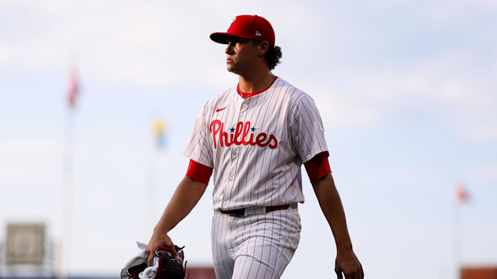 Philadelphia, Pennsylvania, USA; Philadelphia Phillies pitcher Tyler Phillips (48) in a game against the Miami Marlins at Citizens Bank Park.