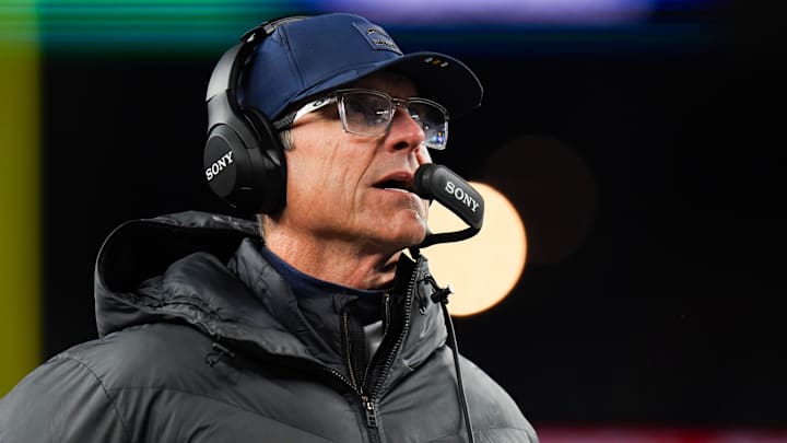 Jim Harbaugh addressed Greg Roman’s future after the Chargers fell to the Patriots on Sunday. Jim Harbaugh addressed Greg Roman’s future after the Chargers fell to the Patriots on Sunday.