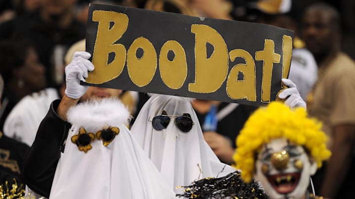 New Orleans Saints fans get into the Halloween spirit