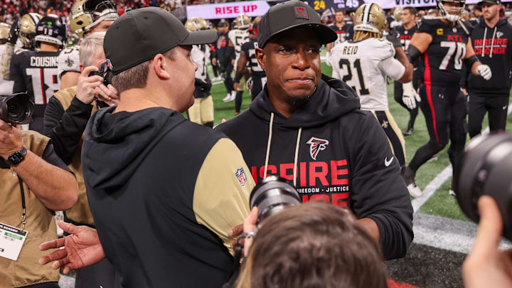 Atlanta Falcons head coach Raheem Morris.