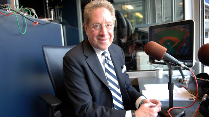 John Sterling, Edgewater, NJ resident and the voice of the Yankees on radio on Aug. 17, 2012 in Bronx, New York.