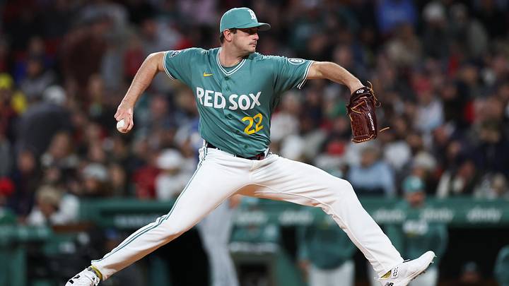 May 8, 2026; Boston, Massachusetts, USA; Boston Red Sox relief pitcher Garrett Whitlock (22) delivers a pitch during the eighth inning against the Tampa Bay Rays at Fenway Park. Mandatory Credit: Paul Rutherford-Imagn Images
