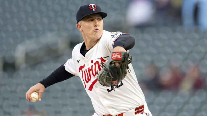 Sep 3, 2025; Minneapolis, Minnesota, USA; Minnesota Twins starting pitcher Zebby Matthews (52) delivers a pitch against the Chicago White Sox in the first inning at Target Field. Mandatory Credit: Jesse Johnson-Imagn Images Sep 3, 2025; Minneapolis, Minnesota, USA; Minnesota Twins starting pitcher Zebby Matthews (52) delivers a pitch against the Chicago White Sox in the first inning at Target Field. Mandatory Credit: Jesse Johnson-Imagn Images