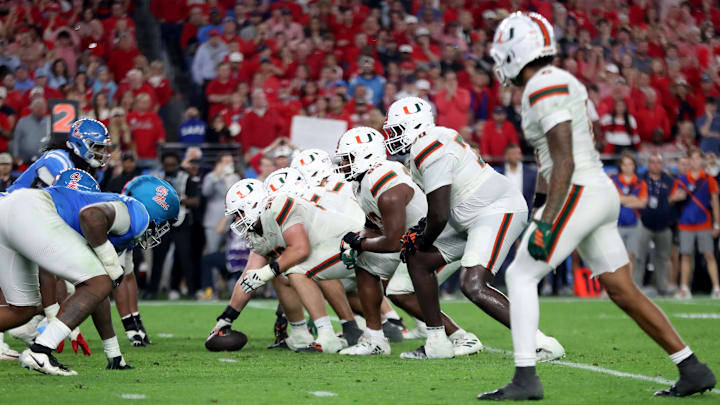 COLLEGE FOOTBALL: JAN 08 College Football Playoff Semifinal at the Vrbo Fiesta Bowl Miami vs Ole COLLEGE FOOTBALL: JAN 08 College Football Playoff Semifinal at the Vrbo Fiesta Bowl Miami vs Ole