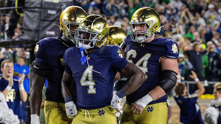 Notre Dame running back Jeremiyah Love could be a trade target for the New Orleans Saints if they can find the right partner during the NFL Draft.