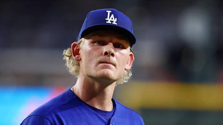 Jun 1, 2026; Phoenix, Arizona, USA; Los Angeles Dodgers pitcher Emmet Sheehan against the Arizona Diamondbacks at Chase Field. Mandatory Credit: Mark J. Rebilas-Imagn Images Jun 1, 2026; Phoenix, Arizona, USA; Los Angeles Dodgers pitcher Emmet Sheehan against the Arizona Diamondbacks at Chase Field. Mandatory Credit: Mark J. Rebilas-Imagn Images