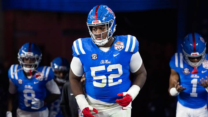Mississippi Rebels defensive tackle Will Echoles against the Miami Hurricanes during the 2026 Fiesta Bowl and semifinal game of the College Football Playoff at State Farm Stadium. Mississippi Rebels defensive tackle Will Echoles against the Miami Hurricanes during the 2026 Fiesta Bowl and semifinal game of the College Football Playoff at State Farm Stadium.