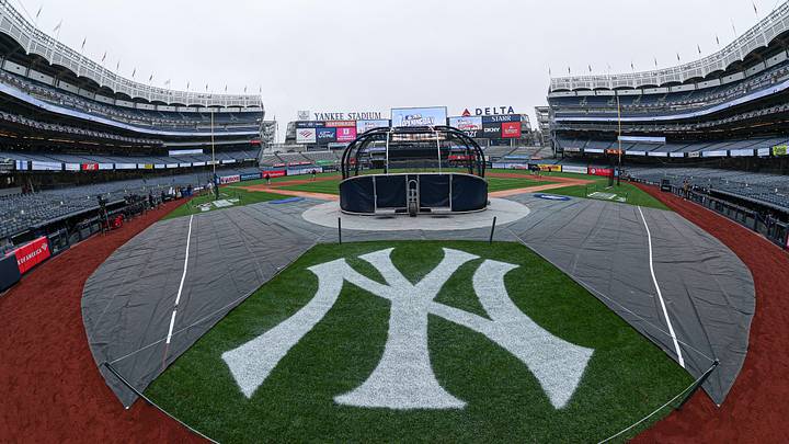 Apr 3, 2026; Bronx, New York, USA; A general view of the field and main scoreboard at Yankee Stadium before the game between the New York Yankees and the Miami Marlins. Mandatory Credit: Vincent Carchietta-Imagn Images Apr 3, 2026; Bronx, New York, USA; A general view of the field and main scoreboard at Yankee Stadium before the game between the New York Yankees and the Miami Marlins. Mandatory Credit: Vincent Carchietta-Imagn Images