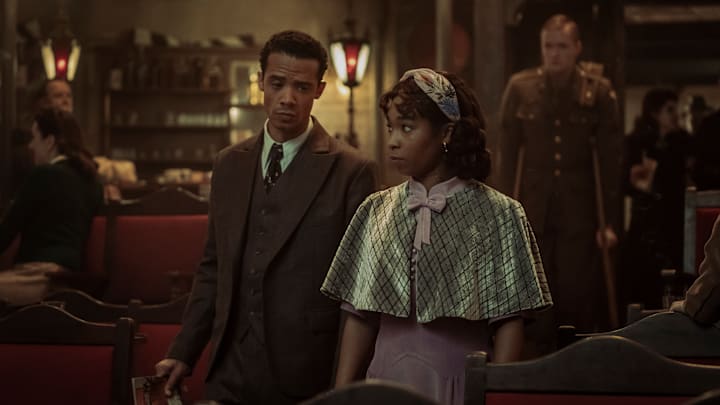 Jacob Anderson as Louis De Point Du Lac and Delainey Hayles as Claudia - Interview with the Vampire _ Season 2, Episode 2 - Photo Credit: Larry Horricks/AMC