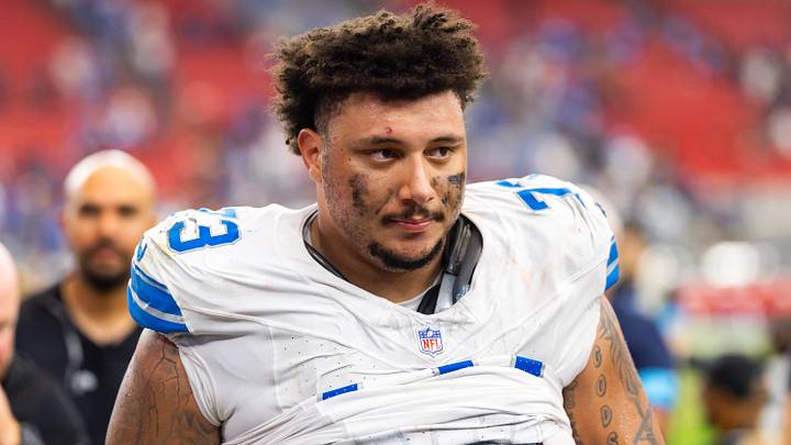 Detroit Lions offensive lineman Christian Mahogany (73). Detroit Lions offensive lineman Christian Mahogany (73).