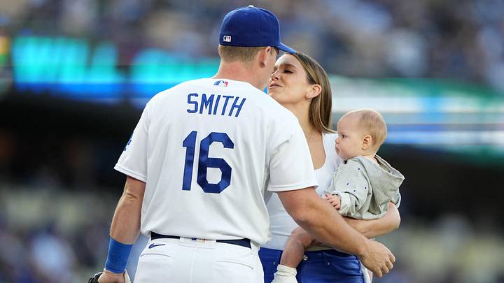 Jun 13, 2023; Dodger catch Will Smith, his wife, Cara Smith and daughter Charlotte Smith at Dodger Stadium. Jun 13, 2023; Dodger catch Will Smith, his wife, Cara Smith and daughter Charlotte Smith at Dodger Stadium.