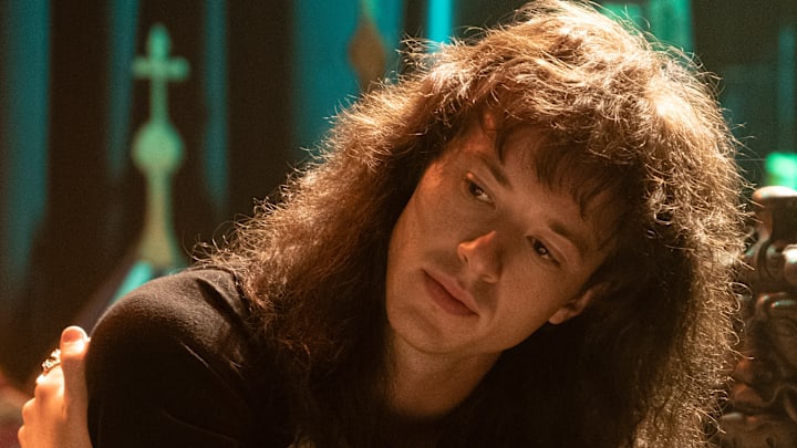 STRANGER THINGS. Joseph Quinn as Eddie Munson in STRANGER THINGS. Cr. Tina Rowden/Netflix © 2022