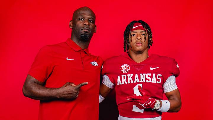 Seminary, (MS) High School, 3-star defensive back Stanley Peters Jr., on his official visit to Arkansas with defensive backs coach Eddie Hicks