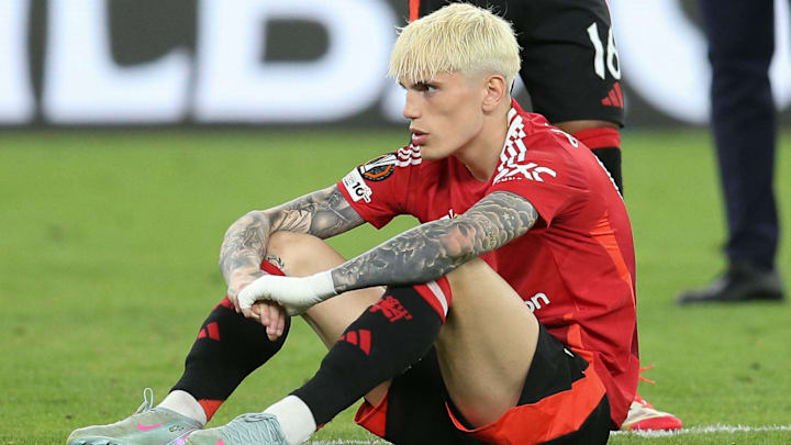 Alejandro Garnacho was unhappy not to start the Europa League final for Man Utd.