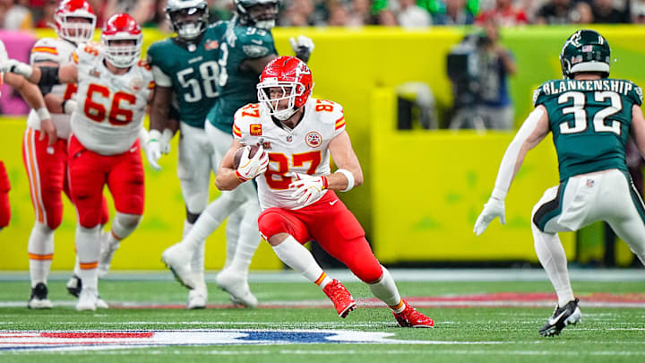 Kelce managed only four catches in Super Bowl LIX