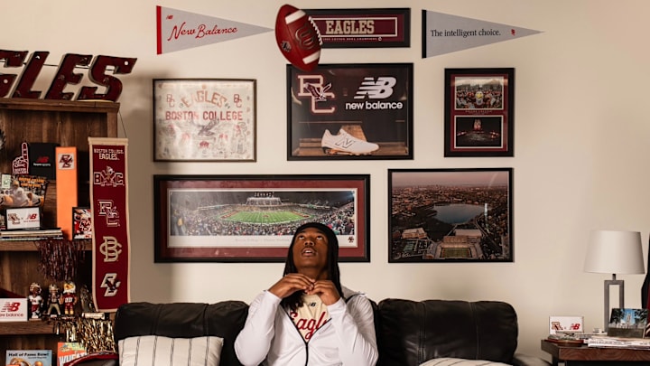 2026 3-Star LB Ja'Dyn Williams during his official visit to Boston College 2026 3-Star LB Ja'Dyn Williams during his official visit to Boston College