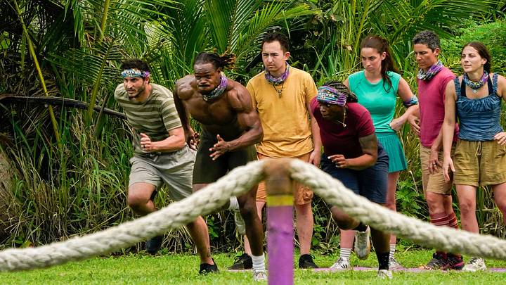 “What I’m Smellin’ Is Stinky” – Survivor. Pictured (L-R): Eric Macksoud, Ori Jean-Charles, Cristian Chavez, Sharonda Cox, Linnea Capobianco, Kristin Flickinger, Alexis Levine Photo: Robert Voets/CBS ©2026 CBS Broadcasting, Inc. All Rights Reserved. “What I’m Smellin’ Is Stinky” – Survivor. Pictured (L-R): Eric Macksoud, Ori Jean-Charles, Cristian Chavez, Sharonda Cox, Linnea Capobianco, Kristin Flickinger, Alexis Levine Photo: Robert Voets/CBS ©2026 CBS Broadcasting, Inc. All Rights Reserved.